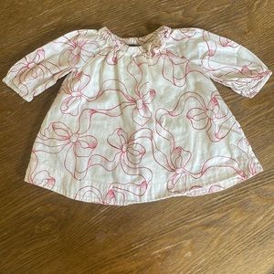 Baby GAP red & white bow dress